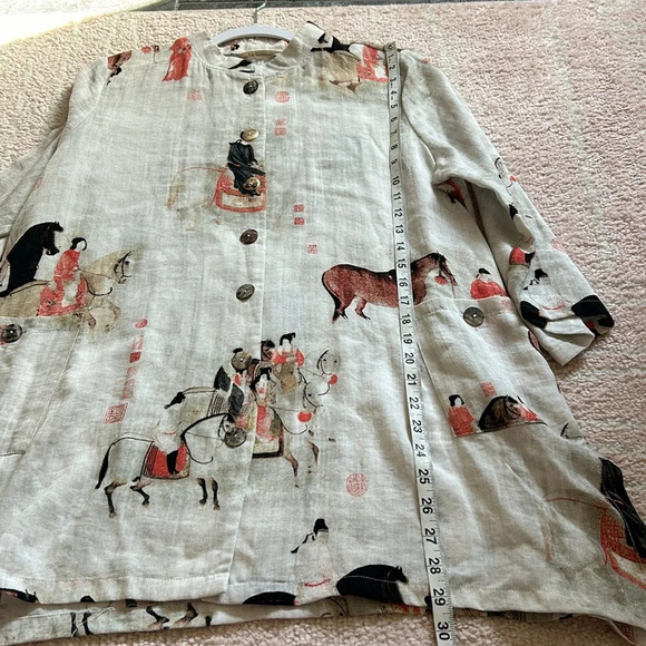 Soft Surroundings Song Dynasty Button Front Tunic Cardigan Size Large - Picture 11 of 11